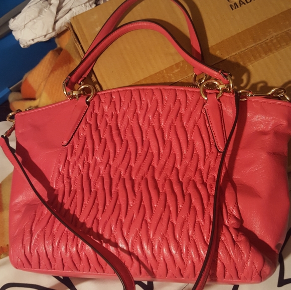 NWOT LEATHER COACH PURSE & WRISTLET - Picture 7 of 8